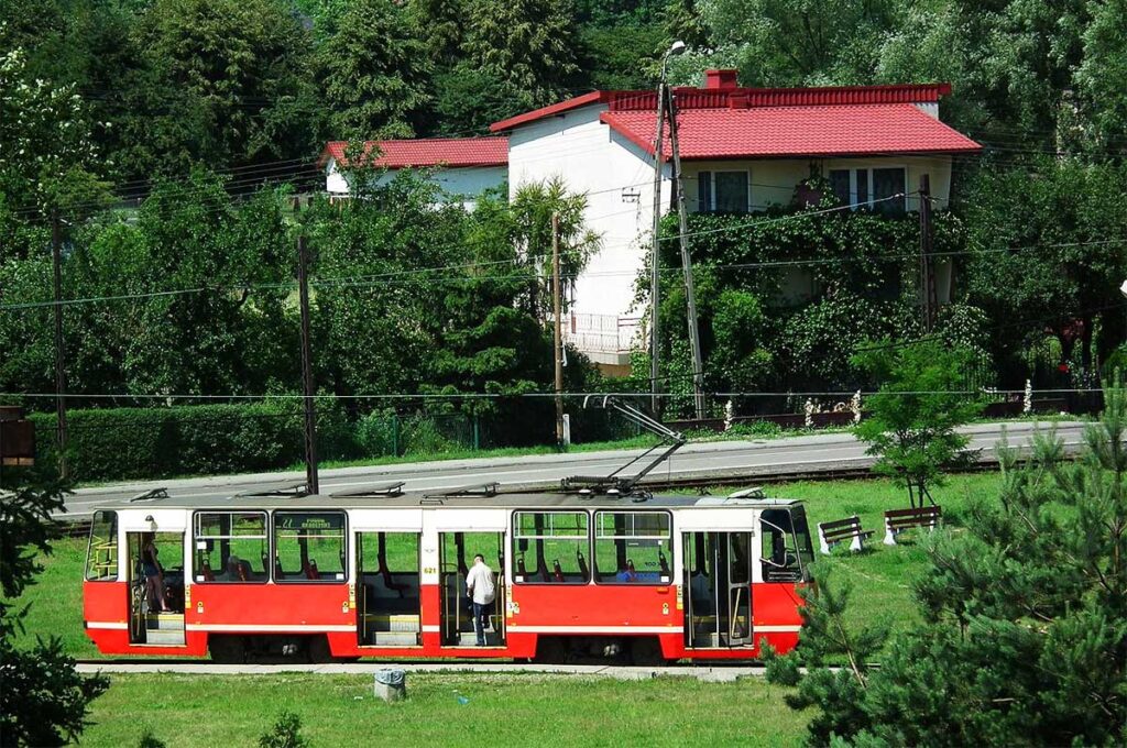 Tram in Kazimierz district of Sosnowiec