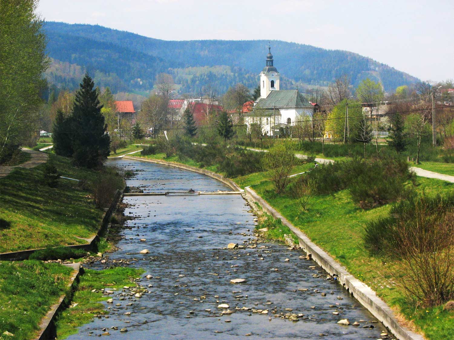 Brennica River in the beautiful town of Brenna